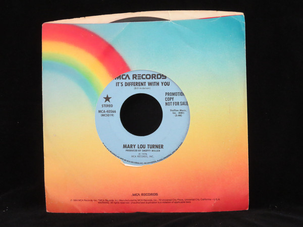Mary Lou Turner - It's Different With You - Used Vinyl Record image 1