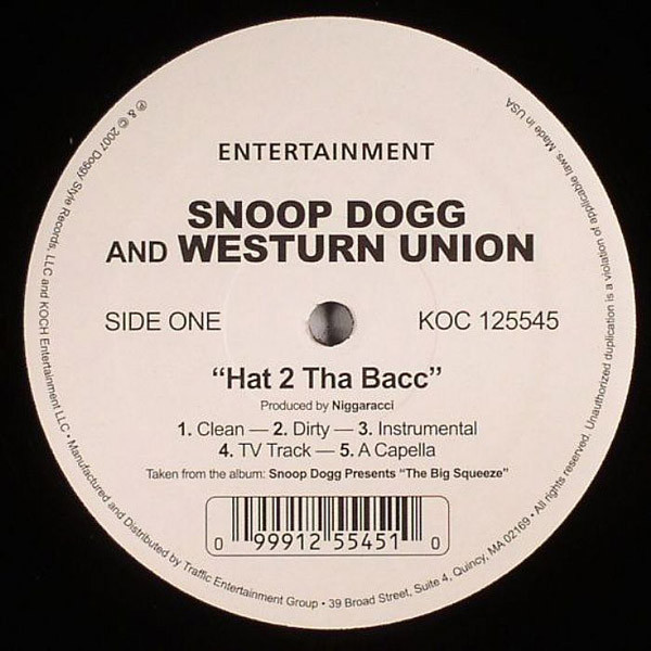 Snoop Dogg - Hat 2 Tha Bacc / Get It Started - Vinyl Record 12" image 1