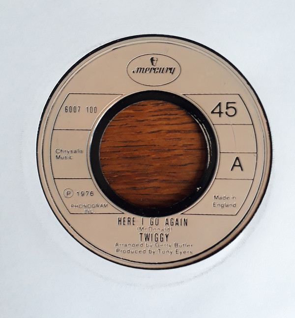 Twiggy - Here I Go Again - Used Vinyl Record 7" image 1