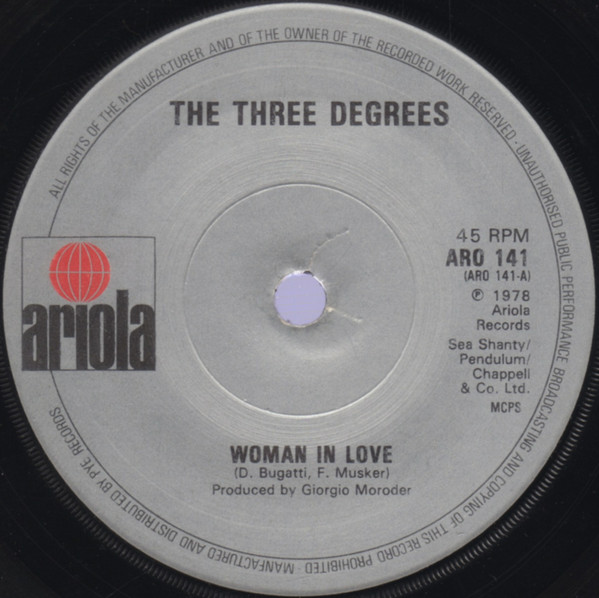 Three Degrees - Woman In Love - Used Vinyl Record 7" image 1