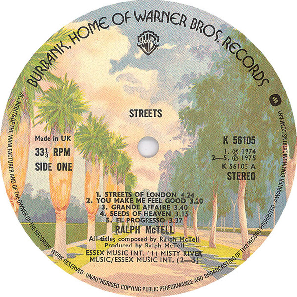 Ralph McTell - Streets - Used Vinyl Record image 1