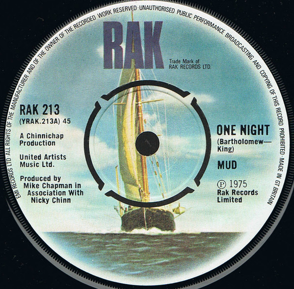 Mud - One Night - Used Vinyl Record 7" image 1