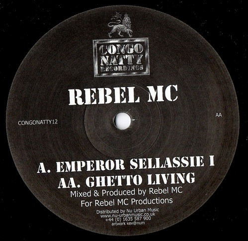 Rebel MC - Emperor Selassie I / Ghetto Living - Vinyl Record 12" image 1