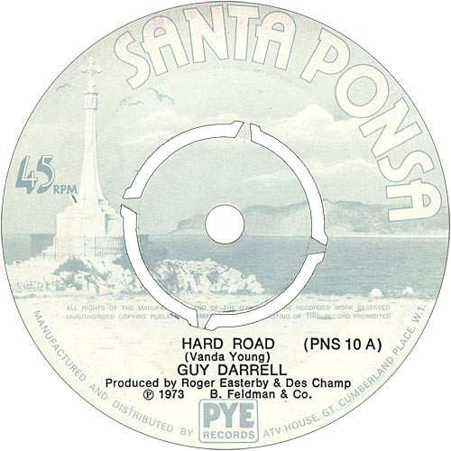 Guy Darrell - Hard Road - Used Vinyl Record 7" image 1