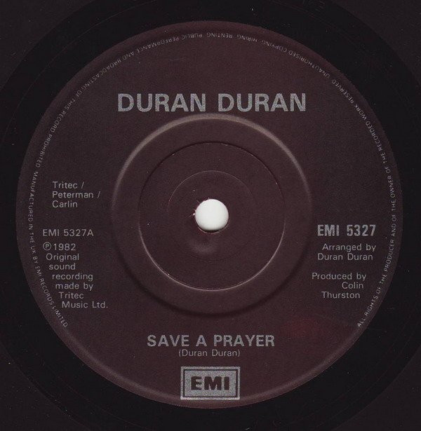 Duran Duran - Save A Prayer - Used Vinyl Record 7" image 1