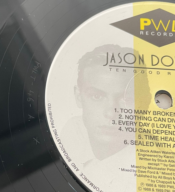 Jason Donovan - Ten Good Reasons - Used Vinyl Record image 1