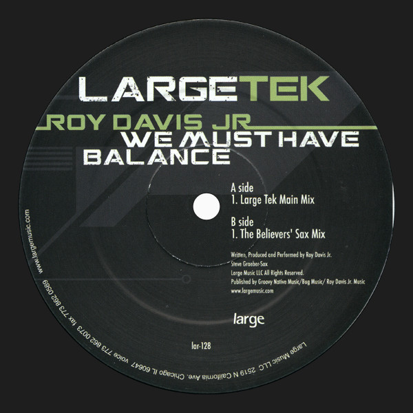Roy Davis Jr. - We Must Have Balance - Vinyl Record 12" image 1