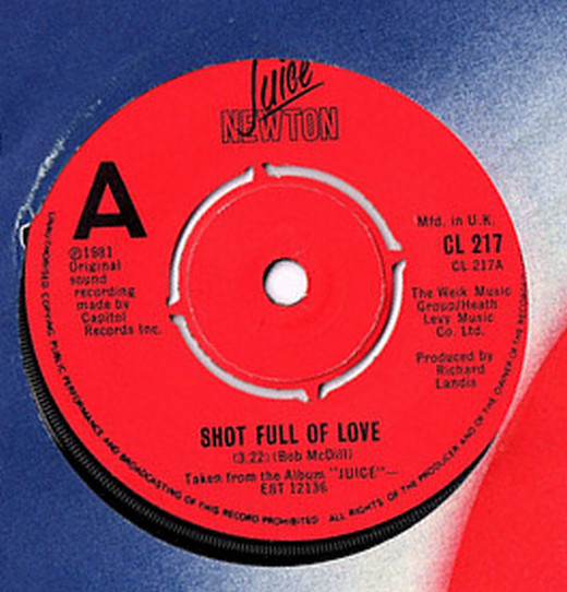 Juice Newton - Shot Full Of Love - Used Vinyl Record 7" image 1