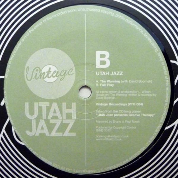 Utah Jazz - Groove Therapy - Vinyl Record 12" image 1
