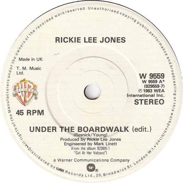 Rickie Lee Jones - Under The Boardwalk - Used Vinyl Record 7" image 1