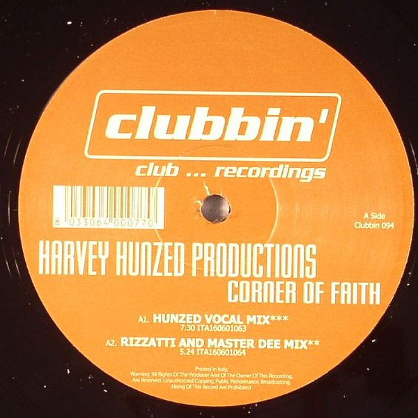Harvey Hunzed Produc - Corner Of Faith - Vinyl Record 12" image 1