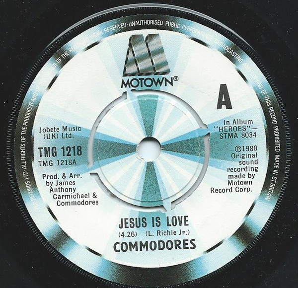 Commodores - Jesus Is Love / Mighty Spirit - Used Vinyl Record 7" image 1