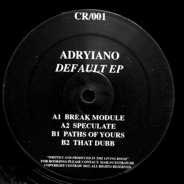 Adryiano - Default EP - Vinyl Record 12" image 1
