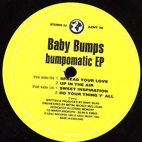 Baby Bumps - Bumpomatic EP - Used Vinyl Record 12" image 1