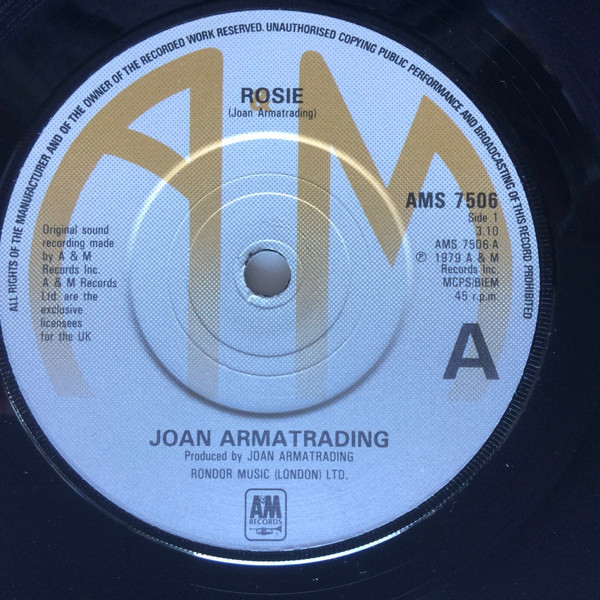 Joan Armatrading - Rosie / How Cruel - Used Vinyl Record 7" image 1