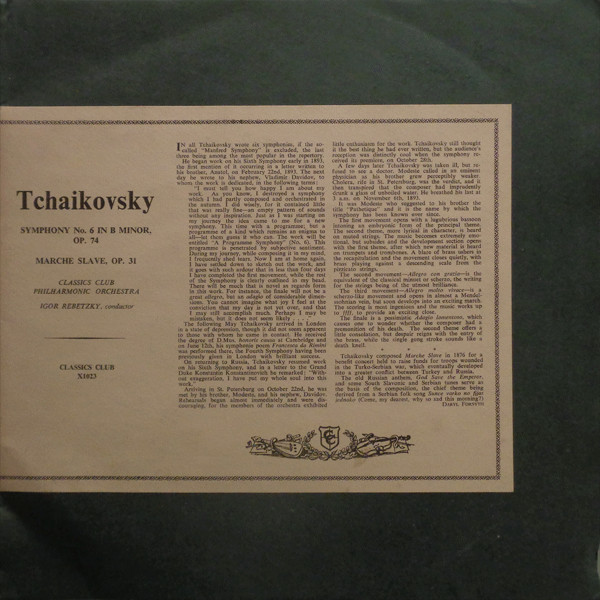 Pyotr Ilyich Tchaiko - Symphony No. 6 In B Minor, Op. 74 / Marche Sla image 1