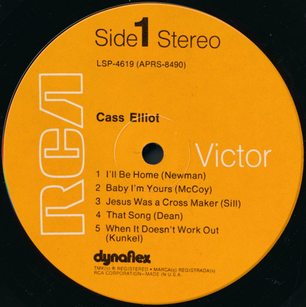 Cass Elliot - Used Vinyl Record image 1