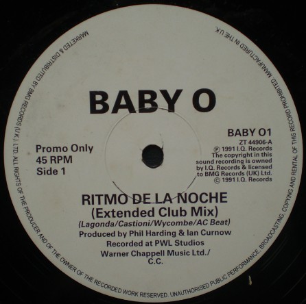 Baby O - Ritmo De La Noche - Used Vinyl Record 12" image 1