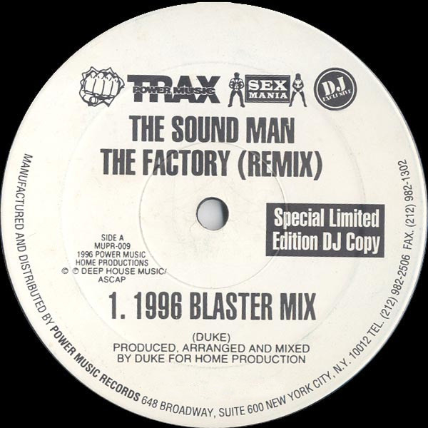 Sound Man - Factory (Remixes) - Used Vinyl Record 12" image 1