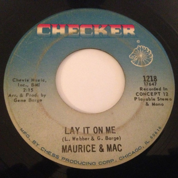 Maurice & Mac - Lay It On Me - Used Vinyl Record 7" image 1