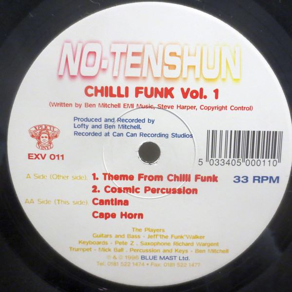 No Tenshun - Chilli Funk Vol.1 - Used Vinyl Record 12" image 1