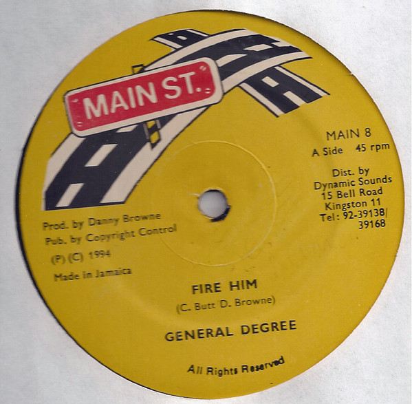 General Degree - Fire Him - Used Vinyl Record 12" image 1