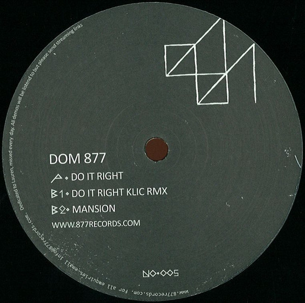 Dom 877 - Do It Right - Vinyl Record 12" image 1