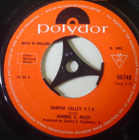 Jeannie C. Riley - Harper Valley P.T.A. - Used Vinyl Record 7" image 1