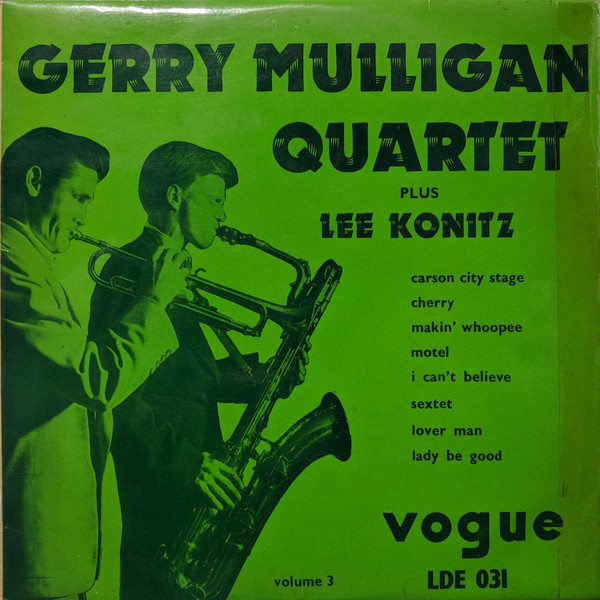 Gerry Mulligan Quart - Volume 3 - Used Vinyl Record image 1