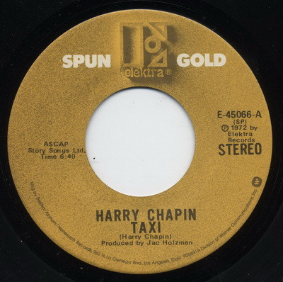 Harry Chapin - Taxi / Wold - Used Vinyl Record 7" image 1