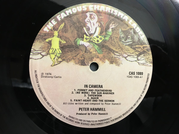 Peter Hammill - In Camera - Used Vinyl Record image 1