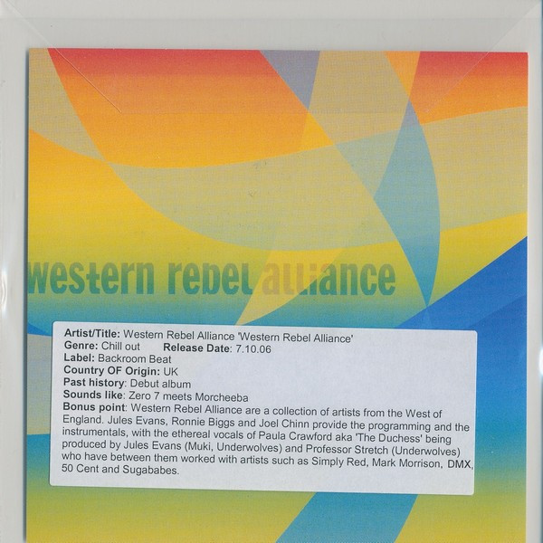 Western Rebel Allian - CD image 1