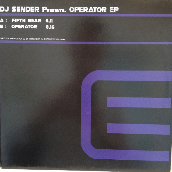 DJ Sender - Operator EP - Used Vinyl Record 12" image 1