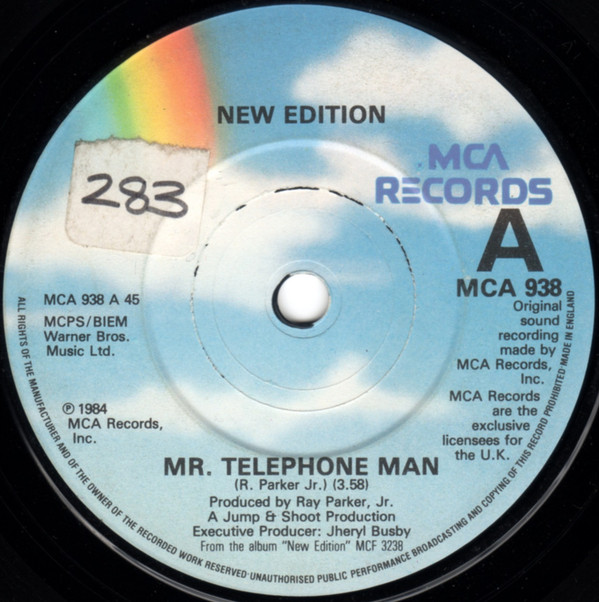 New Edition - Mr. Telephone Man - Used Vinyl Record 7" image 1
