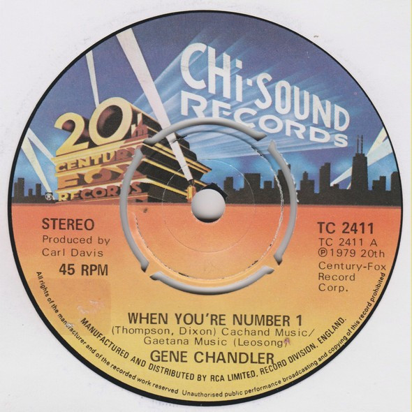 Gene Chandler - When You're Number 1 - Used Vinyl Record 7" image 1