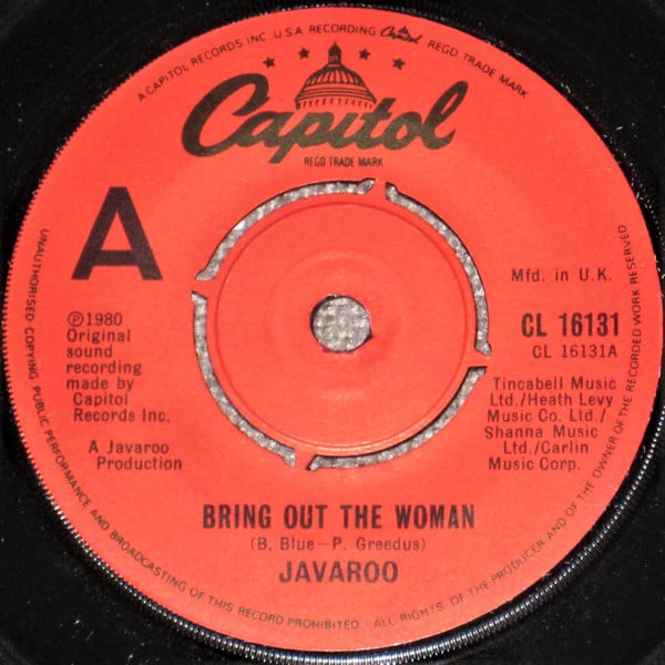 Javaroo - Bring Out The Woman - Used Vinyl Record 7" image 1