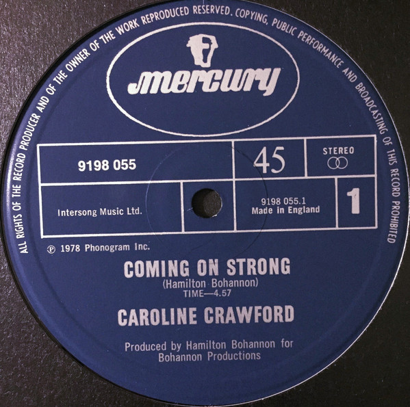 Caroline Crawford - Coming On Strong - Used Vinyl Record 12" image 1