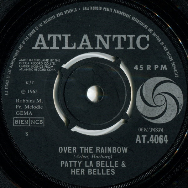 Patti LaBelle And Th - Over The Rainbow - Used Vinyl Record 7" image 1