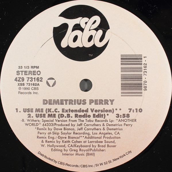 Demetrius Perry - Use Me - Used Vinyl Record 12" image 1