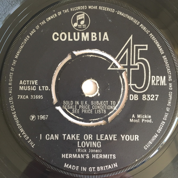 Herman's Hermits - I Can Take Or Leave Your Loving - Used Vinyl Record 7 image 1