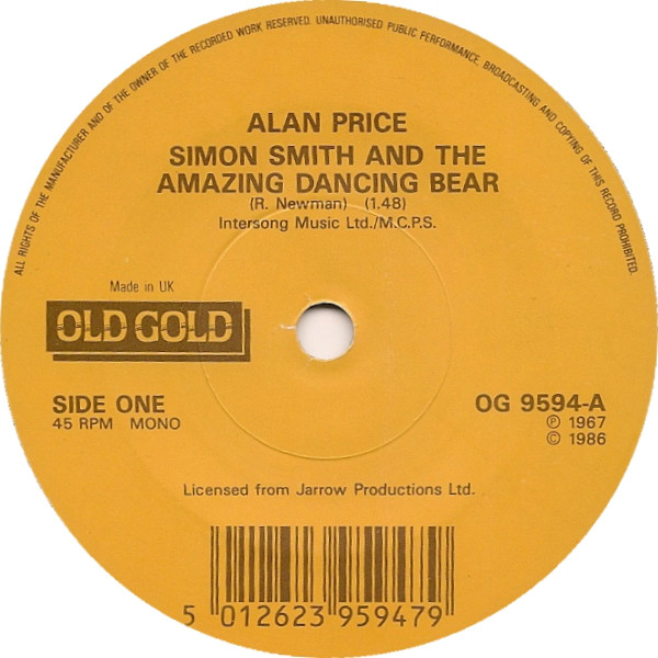 Alan Price - Simon Smith And The Amazing Dancing Bear / I Put A Spell image 1