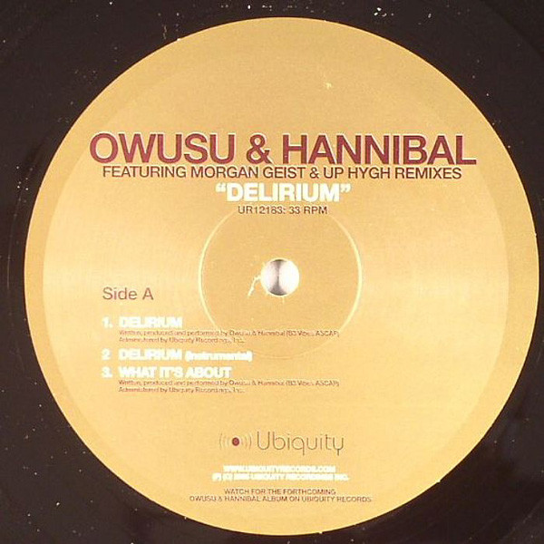 Owusu & Hannibal - Delirium - Vinyl Record 12" image 1