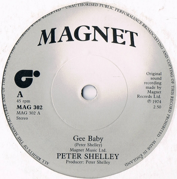Peter Shelley - Gee Baby / Love Me, Love My Dog - Used Vinyl Record 7 image 1