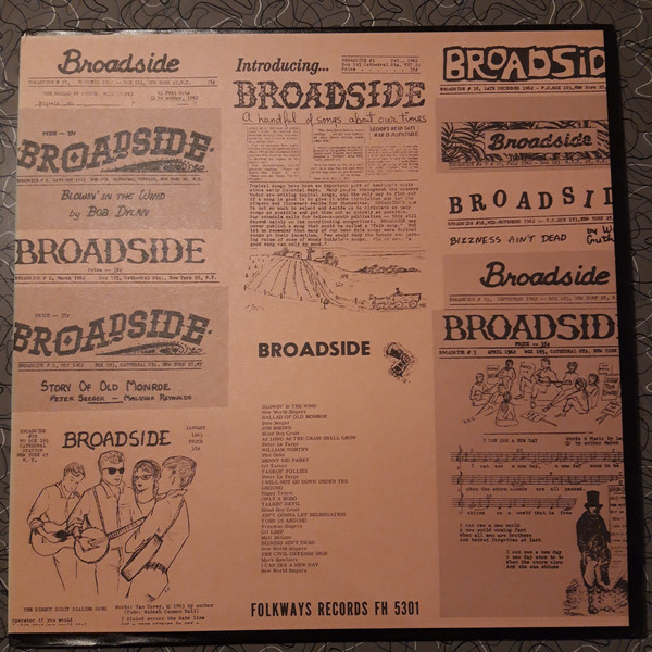 Various - Broadside Ballads Vol. 1 - Used Vinyl Record image 1