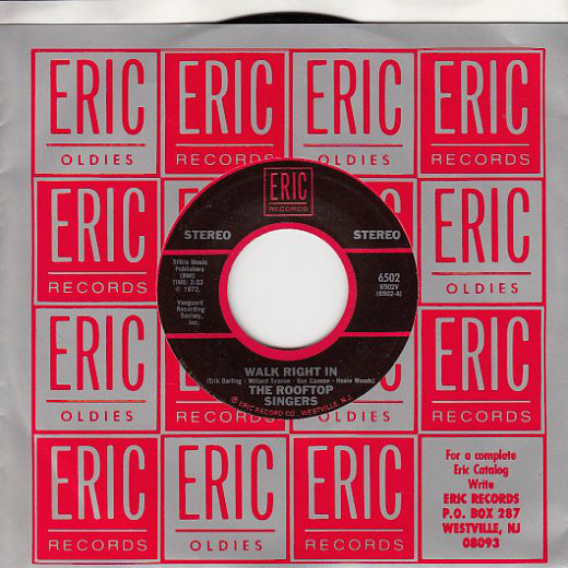 Rooftop Singers - Walk Right In - Used Vinyl Record 7" image 1