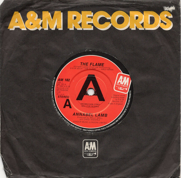 Annabel Lamb - Flame - Used Vinyl Record 7" image 1