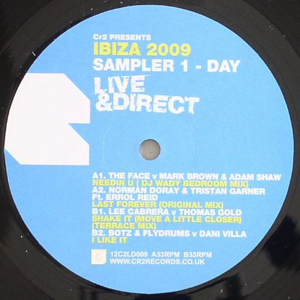 Various - Cr2 Presents Ibiza 2009 Sampler 1 Day Live & Direct - Vinyl image 1
