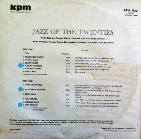 Keith Nichols - Jazz Of The Twenties - Used Vinyl Record image 1