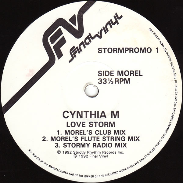 Cynthia M - Love Storm - Used Vinyl Record 12" image 1