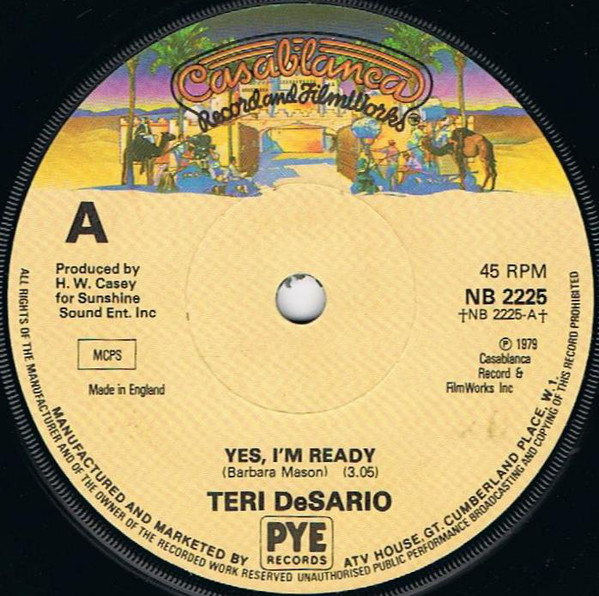 Teri DeSario - Yes, I'm Ready - Used Vinyl Record 7" image 1